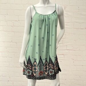 Miusey Women Sleeveless Tunic Spaghetti Casual Scoop Neck Green camisole tank XL